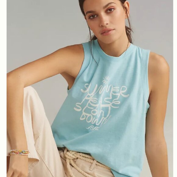 Brand New Ty Williams Boxy Tank, "Summer please slow down" - Picture 2 of 9